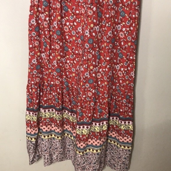 Bebop ditsy floral bohemian prairie maxi dress with matching hair scrunchie - Picture 10 of 11